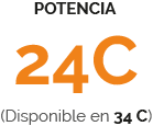 potencia 24 c también disponible en 34 c